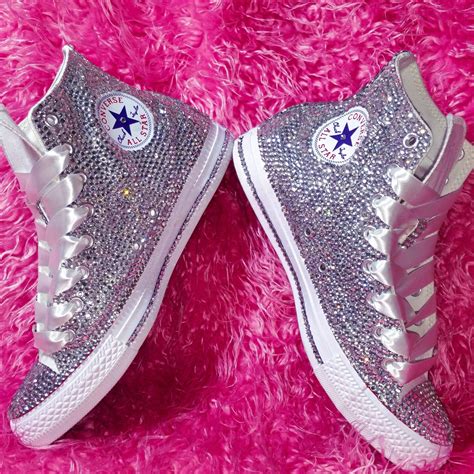 white bling sneakers women.